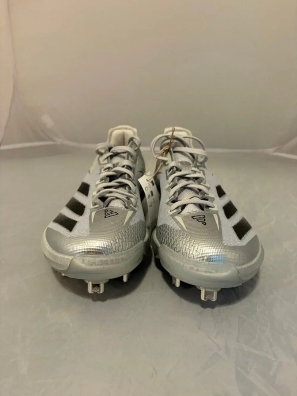 Adidas Adizero Electric + S silver metal baseball cleats size 7.5 JS2994 NWT